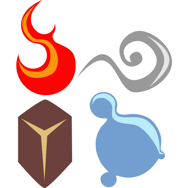 SVG symbolic four elements