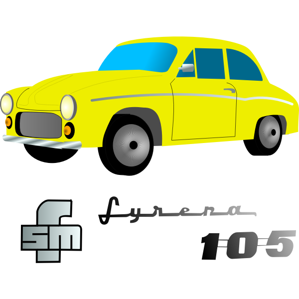 SVG Syrena 105 Car Vector