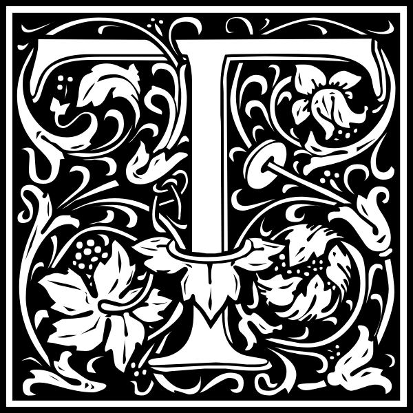 SVG T alphabet letter