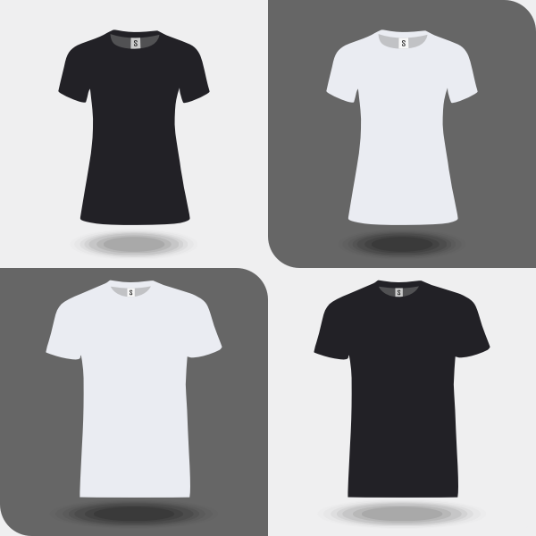 SVG T-shirts gray scale