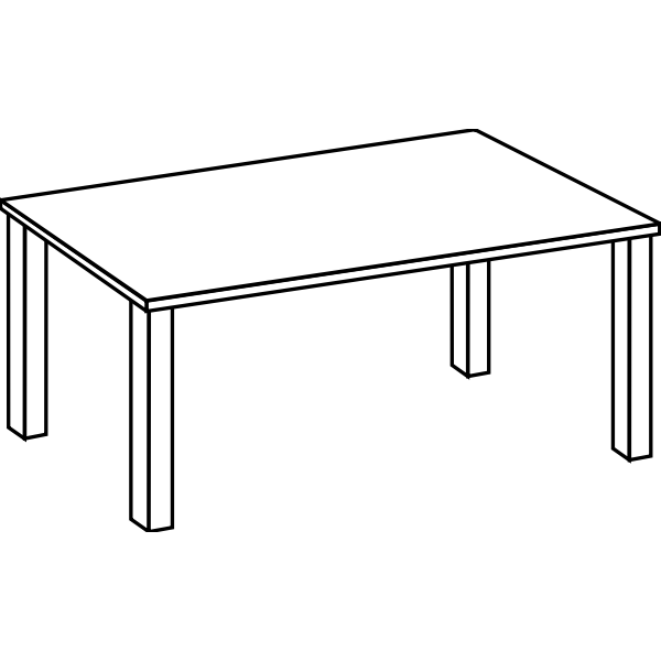 SVG Table line art vector clip art