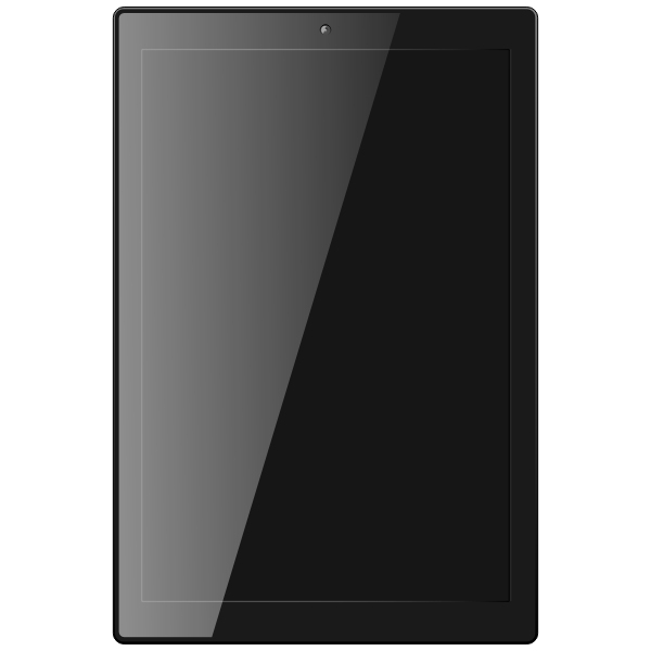 SVG Tablet computer with shadow vector clip art