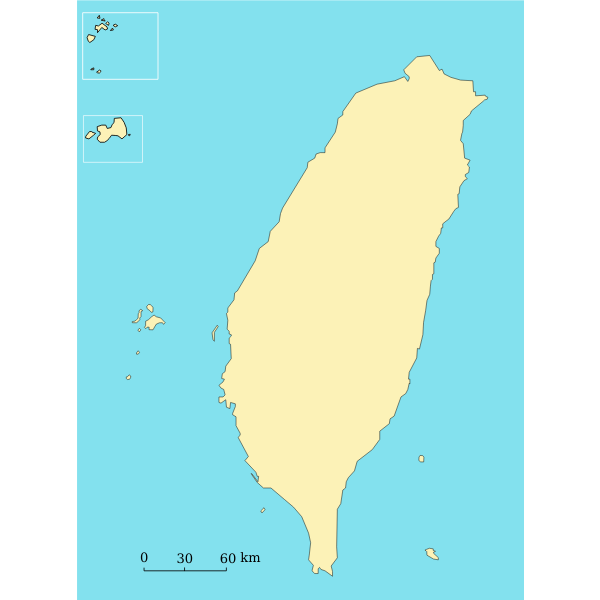 SVG Taiwan Map vector clip art