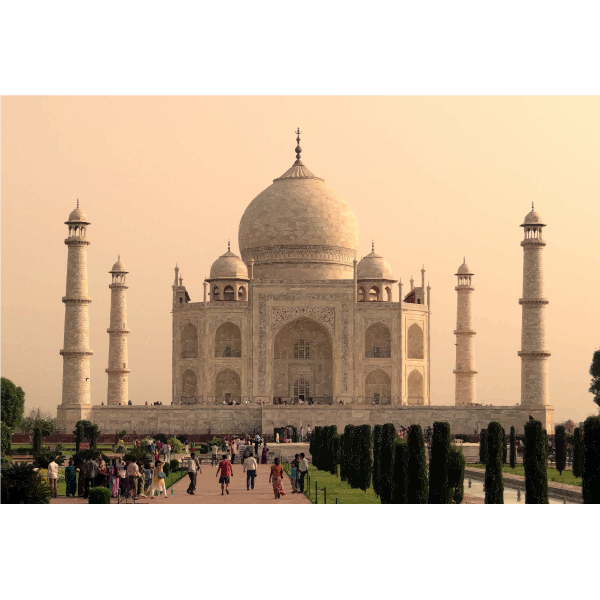 SVG Taj Mahal in full color vector image