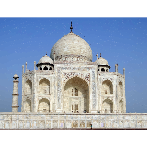SVG Taj Mahal photorealistic illustration