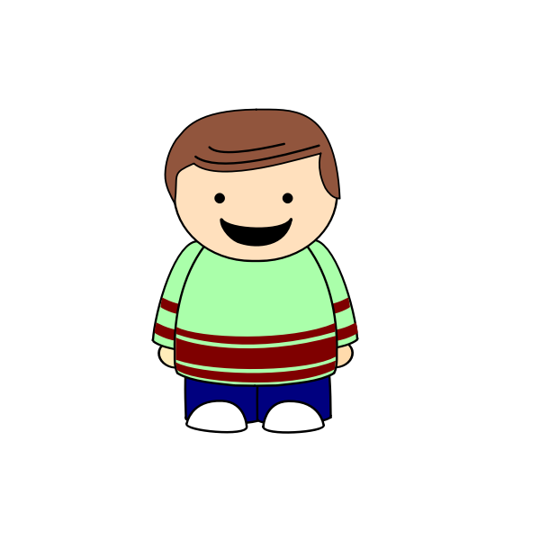 SVG Talking brown-haired boy