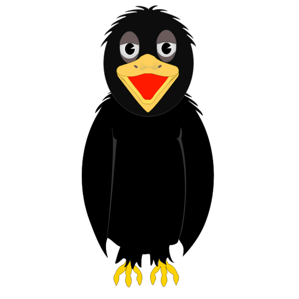SVG Talking crow