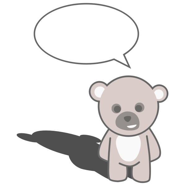 SVG Talking teddy bear vector clip art