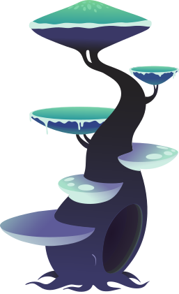 SVG Tall blue tree