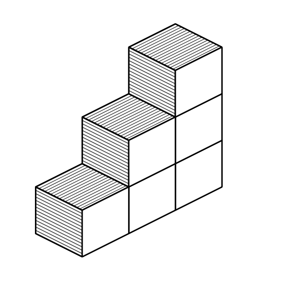 SVG Tall cubes tower