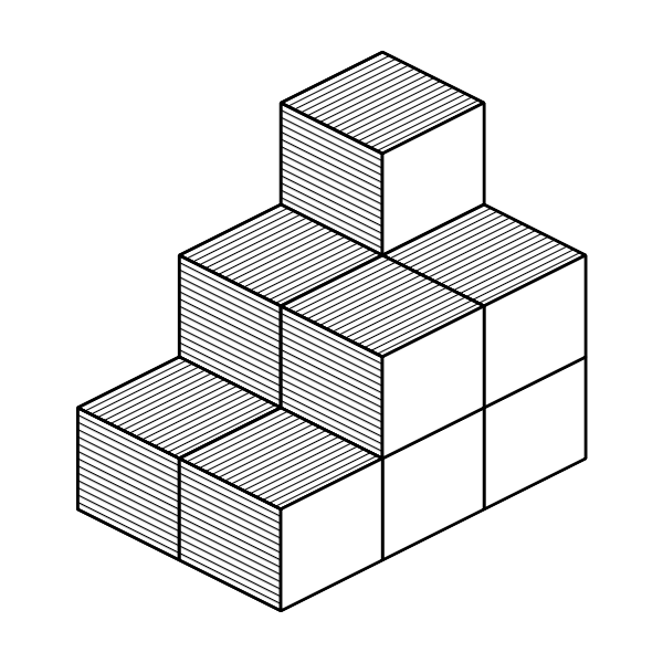 SVG Tall cubes vector drawing