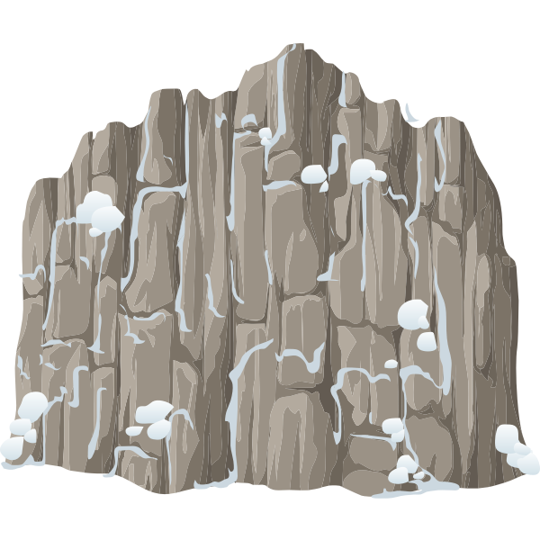 SVG Tall snowy cliff