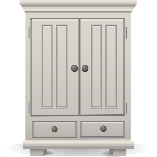 SVG Tall white cabinet