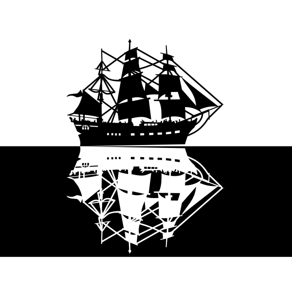 SVG Tall white ship