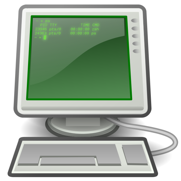 SVG tango computer green