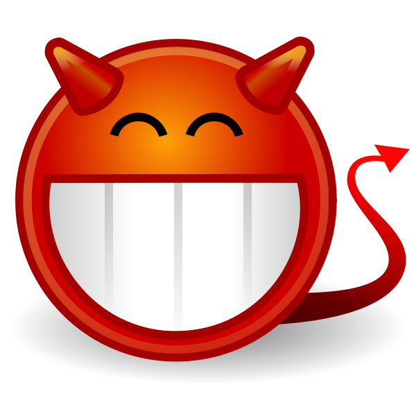 SVG tango face devil