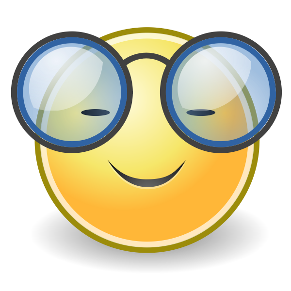 SVG Tango face with glasses