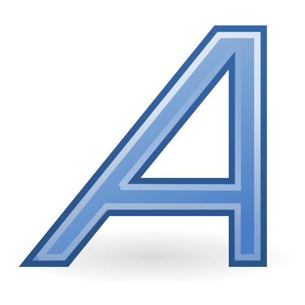 SVG tango format text itallic