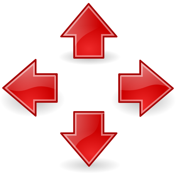 SVG tango style arrows red