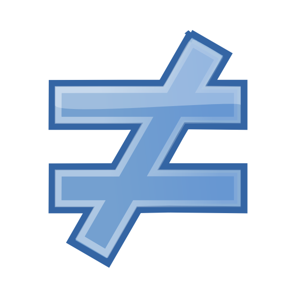 SVG tango style not equal