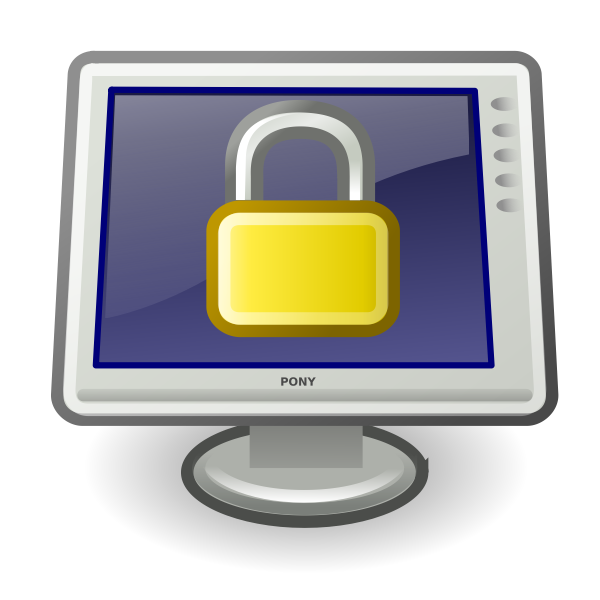 SVG Tango system lock screen icon vector graphics