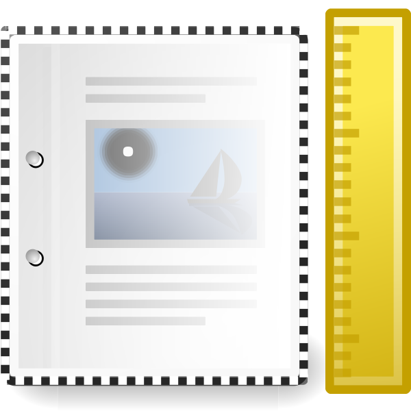 SVG Tango X office document template vector image