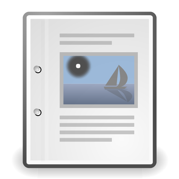 SVG Tango X office document vector image