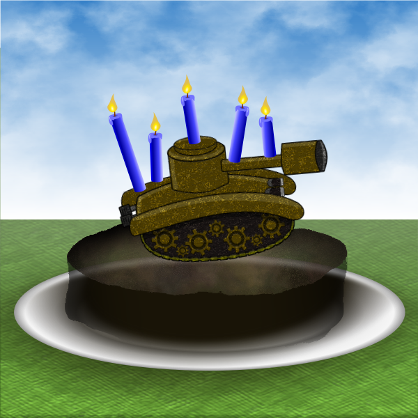 SVG tank cake