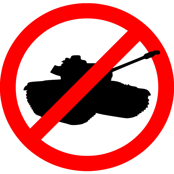 SVG Tanks forbidden vector sign
