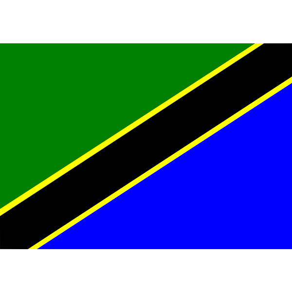 SVG Tanzania Flag
