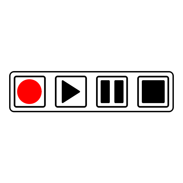 SVG Tape player controls vector image