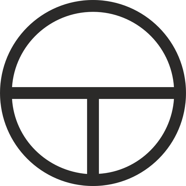 SVG Tau Cross Encircled hieroglyph vector image