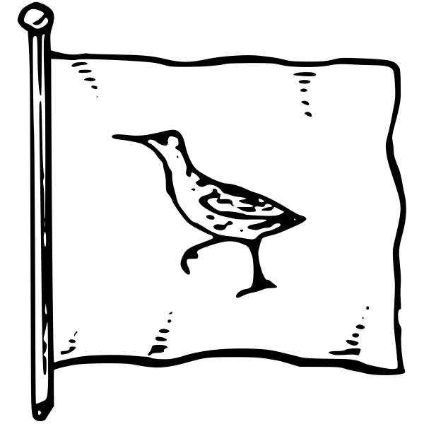 SVG Tawistawis clan totem with a snie in black and white vector graphics