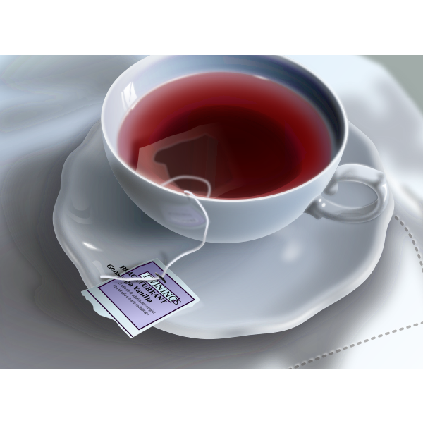 SVG Tea cup with tea bag