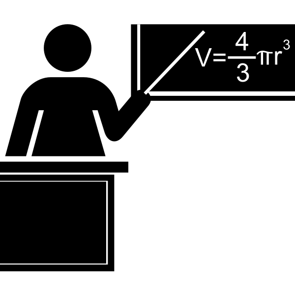 SVG Teacher teaching mathematics vector graphics