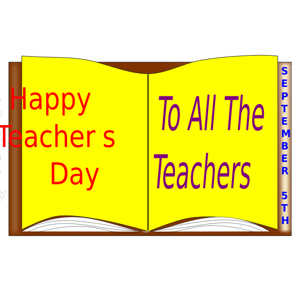 SVG Teachers day card vector image