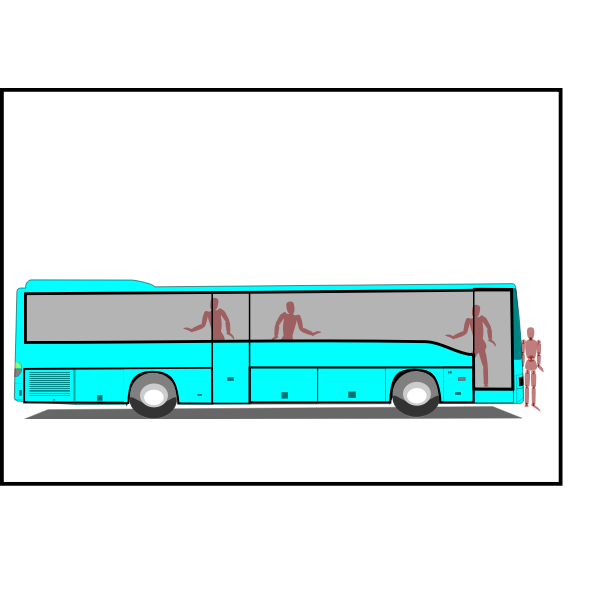 SVG Teal bus image