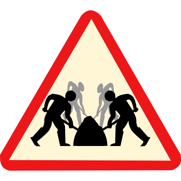 SVG Teamwork roadsign vector image