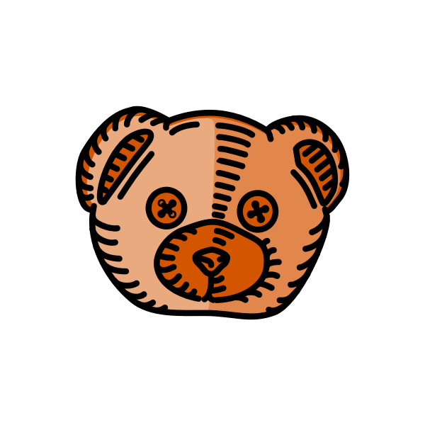 SVG Teddy bear silhouette
