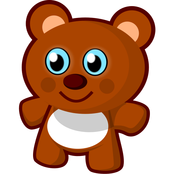 SVG Teddy bear toy vector clip art