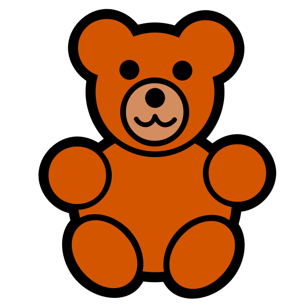 SVG Teddy bear toy vector clip art