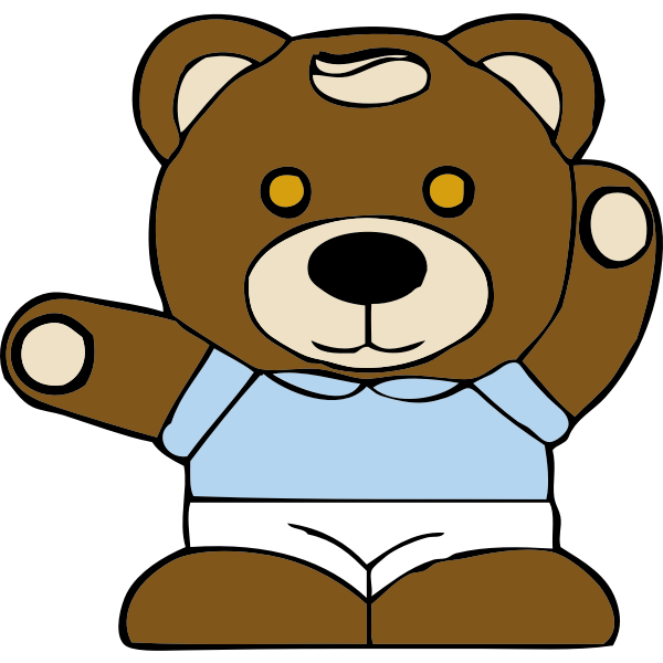 SVG Teddy bear toy vector graphics