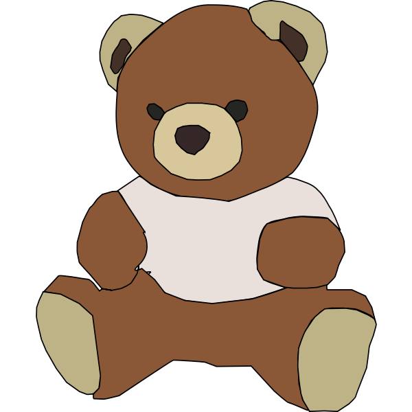 SVG Teddy bear vector image