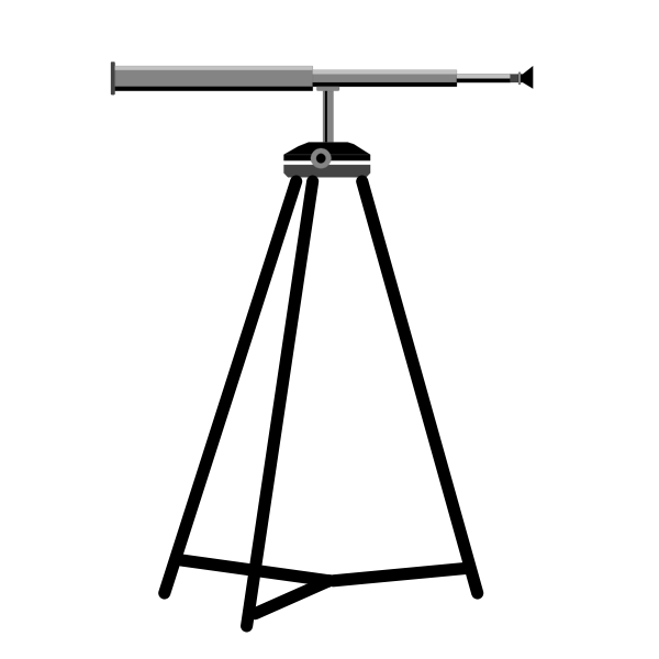 SVG Telescope on a tripod vector image