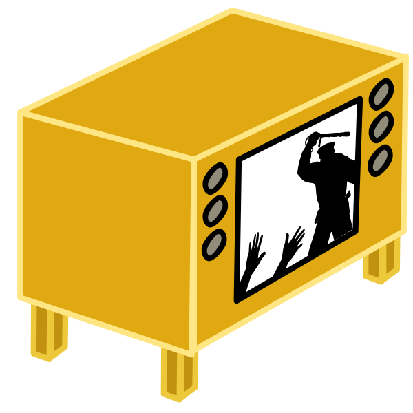 SVG Television violence vector clip art