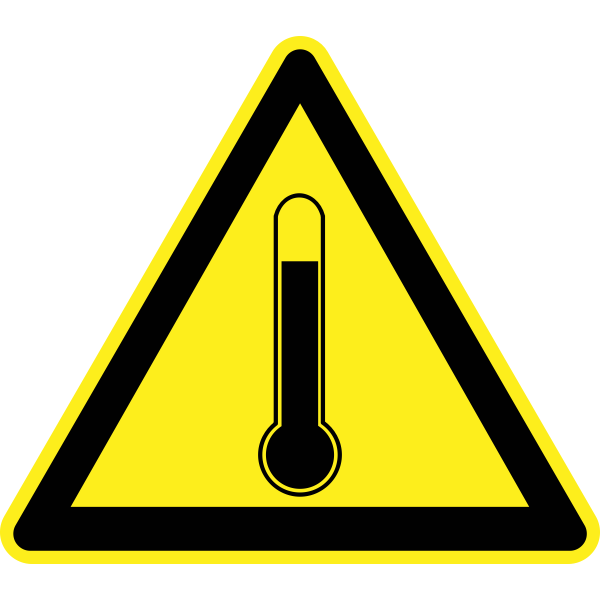 SVG Temperature hazard warning sign vector image