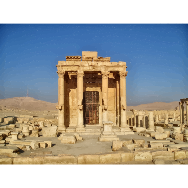 SVG Temple Of Baalshamin Palmyra in Syria vector image