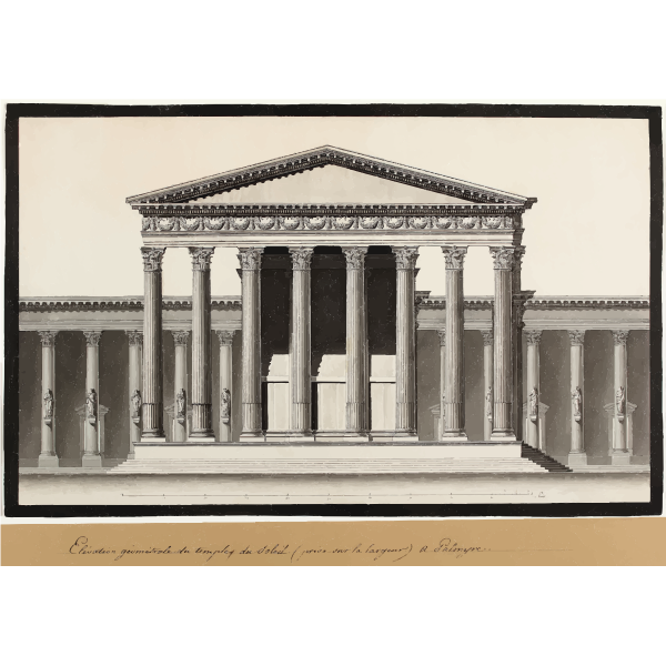 SVG Temple Of Baalshamin Palmyra vector image