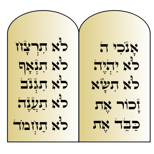 SVG Ten Commandments vector image