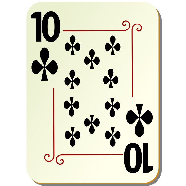 SVG Ten of clubs vector illustration
